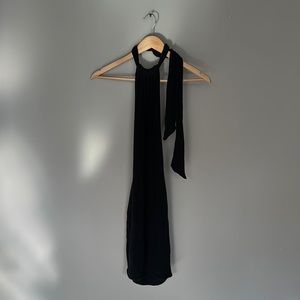 Are You Am I Halter Black Mini Dress